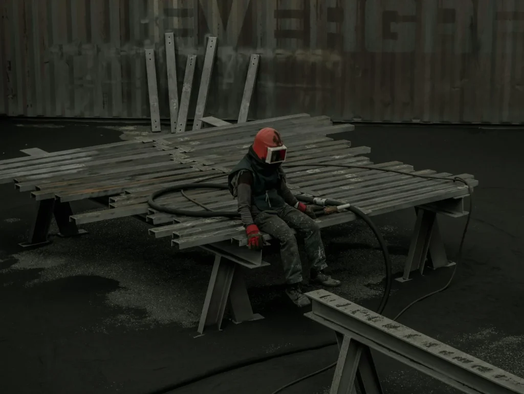 Steel Plate Construction Site